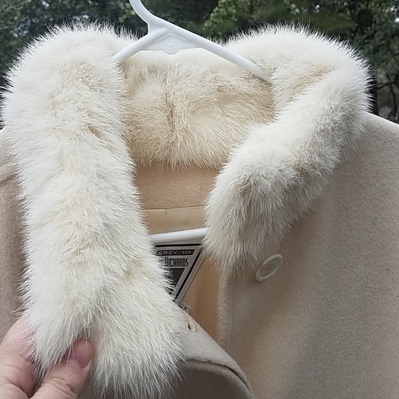 Cream Rabbit Fur Coat - Picture 2 of 4